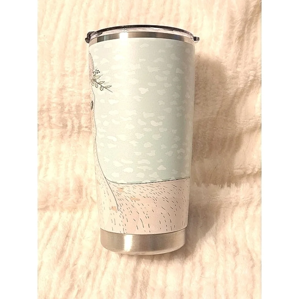 Horse with flowers fairytale Insulated Tumbler cup 20 oz